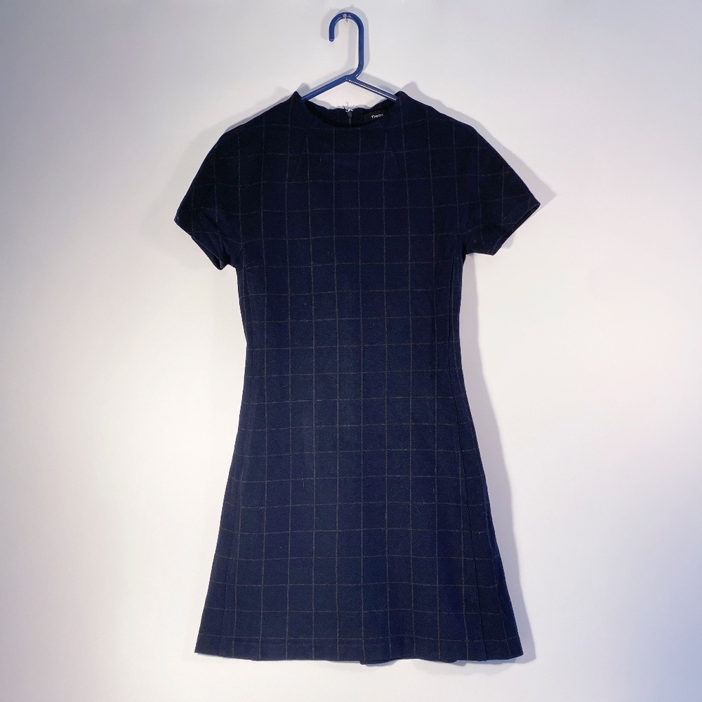 Theory Windowpane Dolman Shift Dress
